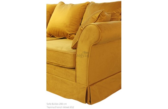 Sofa Bufalo wykonana w welwetowej tkaninie