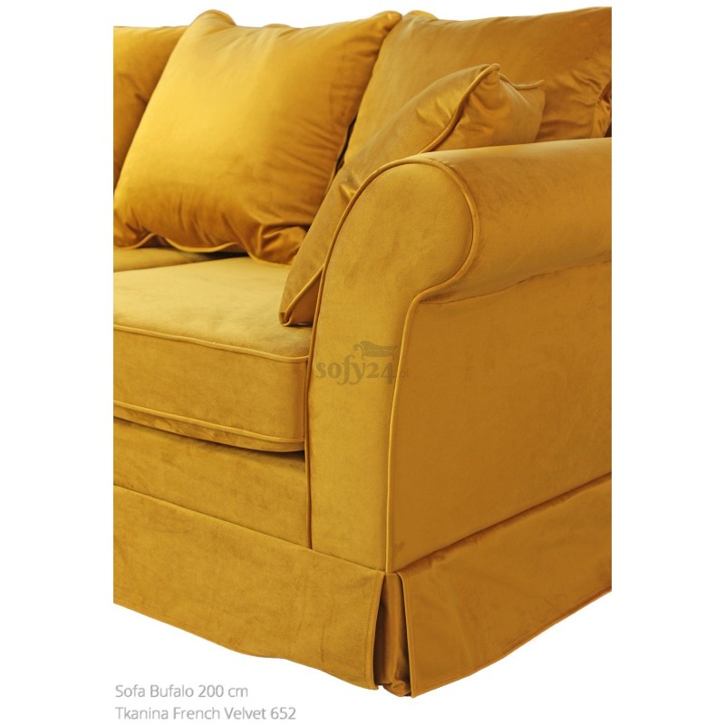 Sofa Bufalo wykonana w welwetowej tkaninie