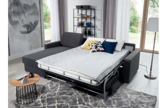 Narożnik ze stelażem włoskim do spania codziennego Stilo 