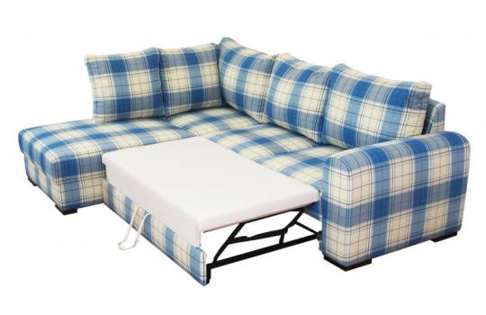 Narożnik w kratkę Semi 242 x 188 cm, f.spania