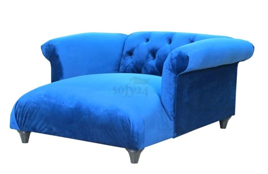 Niebieski klasyczny szezlong Glimp