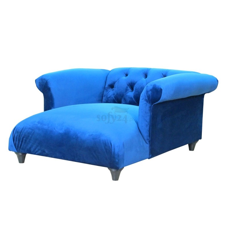 Niebieski klasyczny szezlong Glimp