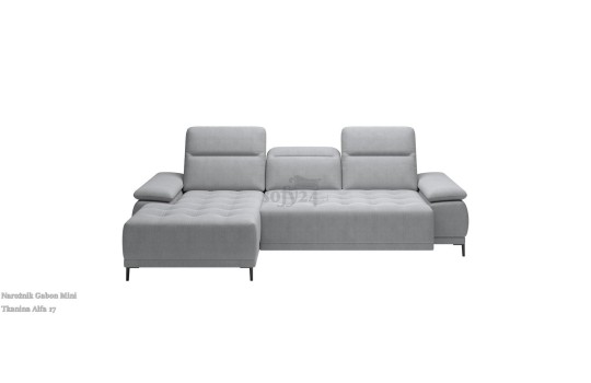 Narożnik Gabon Mini w jasnej tkaninie 