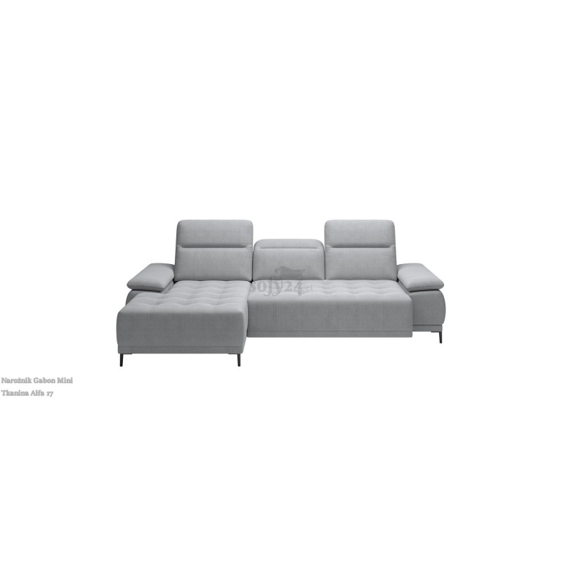 Narożnik Gabon Mini w jasnej tkaninie 