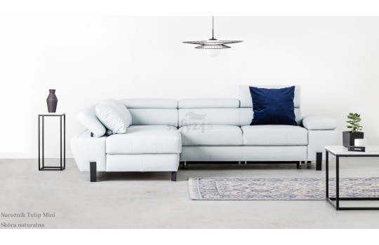 Narożnik Tulip Mini wykonany w skórze naturalnej 