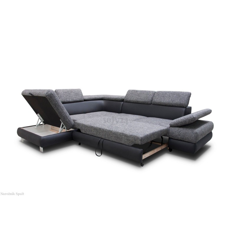 Narożnik Spalt po rozłożeniu funkcji spania