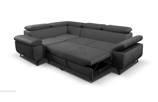 Narożnik Salus w ciemnej tkaninie