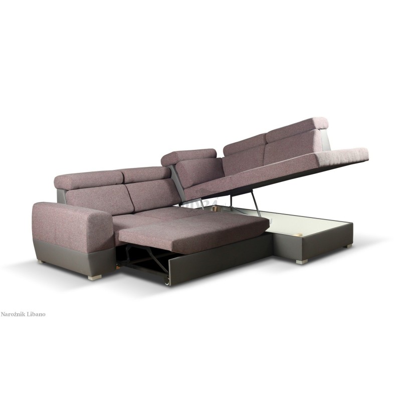 Libano z pojemnikiem i funkcją spania typu delfinek