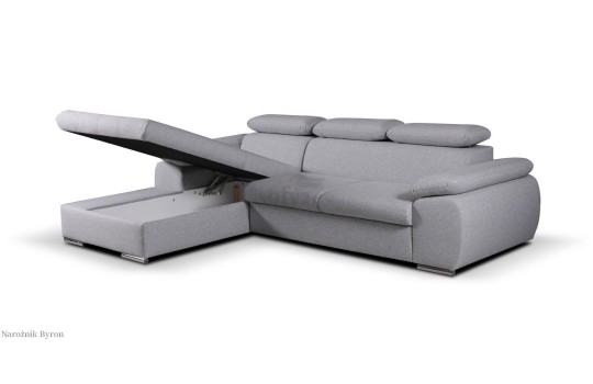 Szary narożnik Byron 284 x 196 cm