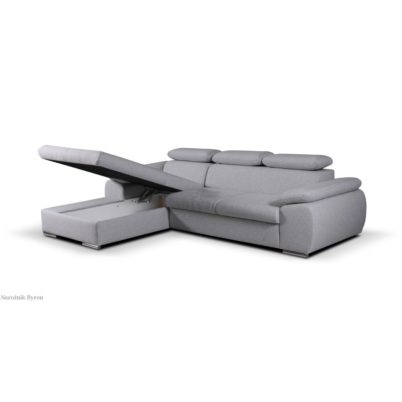 Szary narożnik Byron 284 x 196 cm