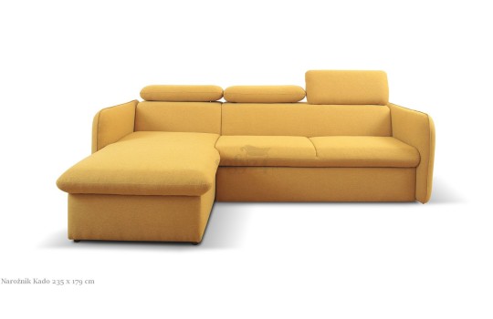 Żółty narożnik do nowoczesnego salonu Kado 