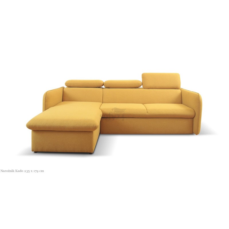 Żółty narożnik do nowoczesnego salonu Kado 