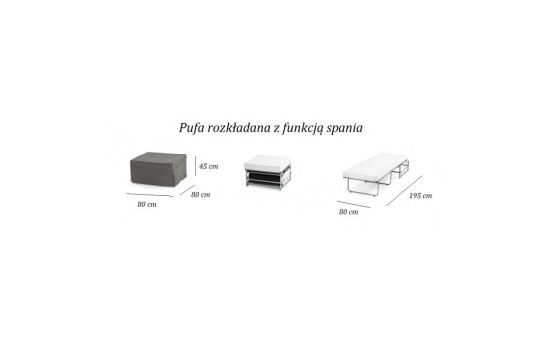 Rozkładanie pufy Loiza