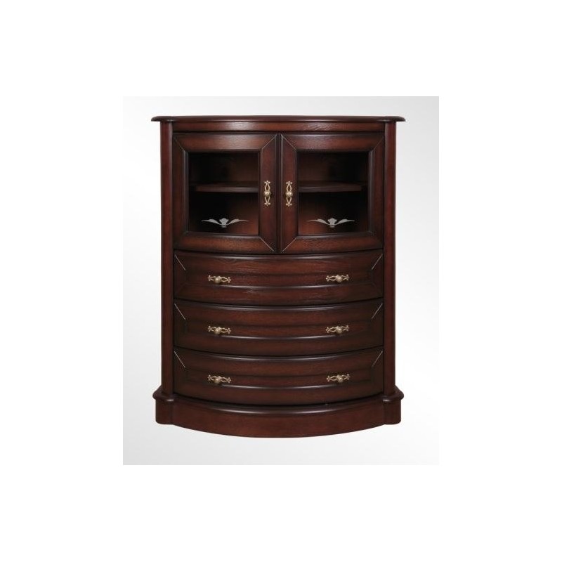 Stylowa komoda z przeszklonymi drzwiczkami