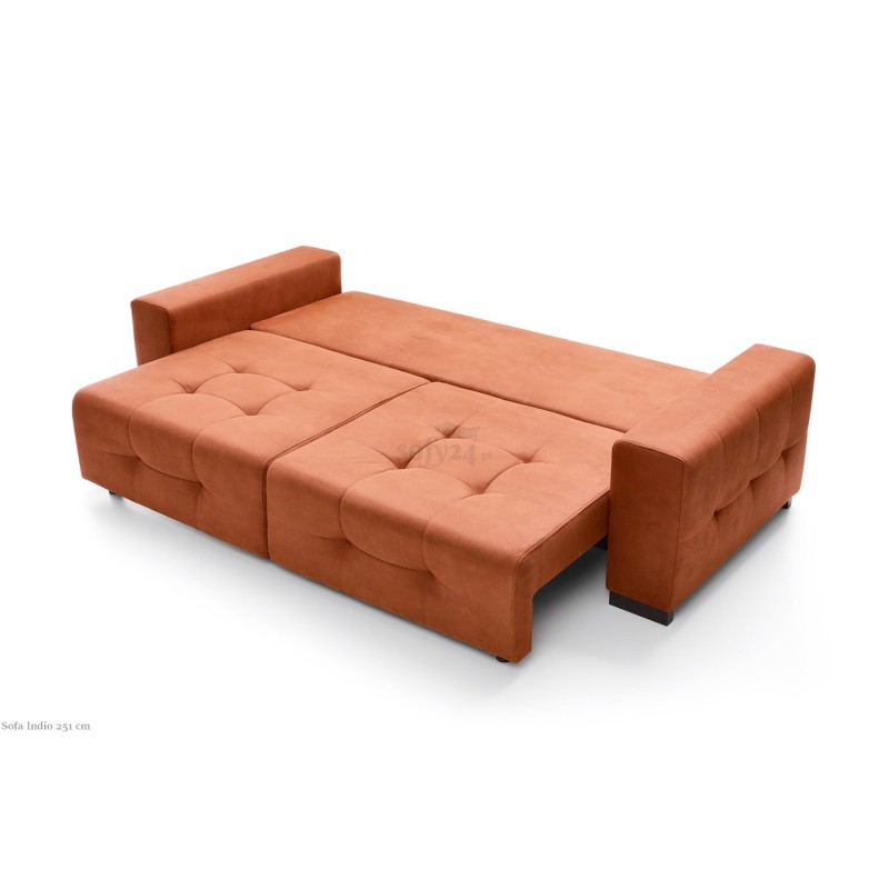 Sofa Indio po rozłożeniu funkcji spania