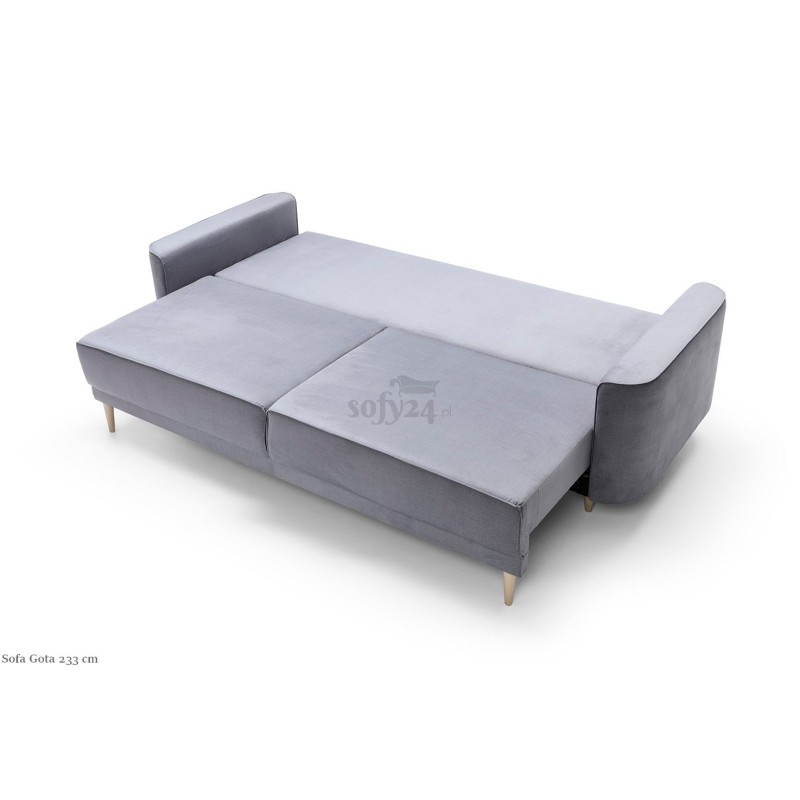 Sofa Gota po rozłożeniu funkcji spania 
