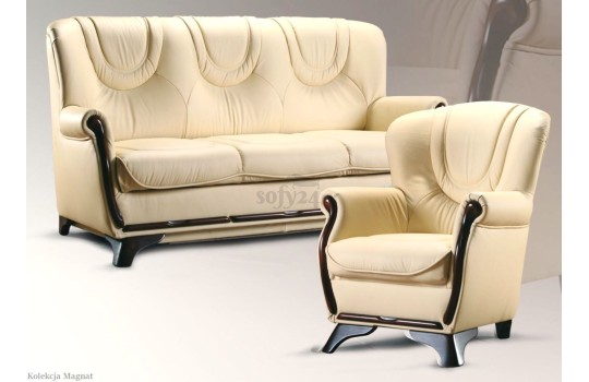 Sofa i fotel z kolekcji Magnat
