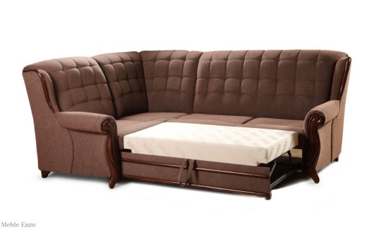 Narożnik Enzo 2R1 po rozłożeniu funkcji spania 