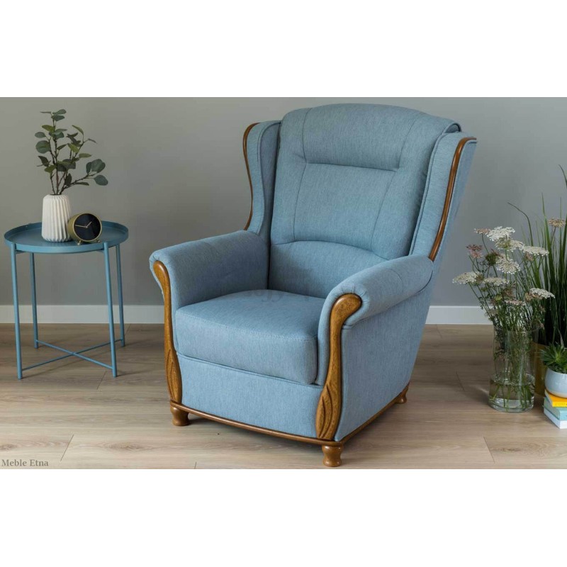 Niebieski fotel Etna