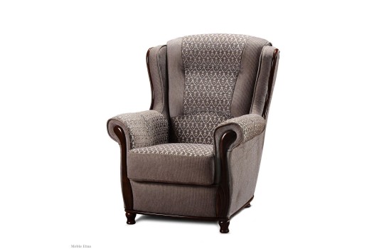 Fotel Etna z drewnianymi dodatkami