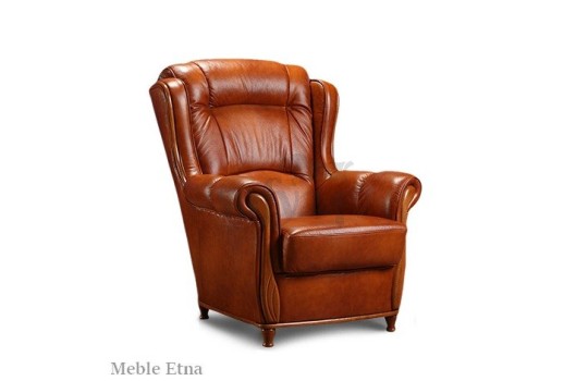 Fotel wykonany w skórze naturalnej Etna