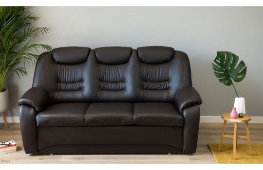 Czarna sofa Parys 3R