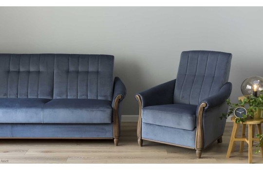 Wersalka w komplecie z fotelem Anet