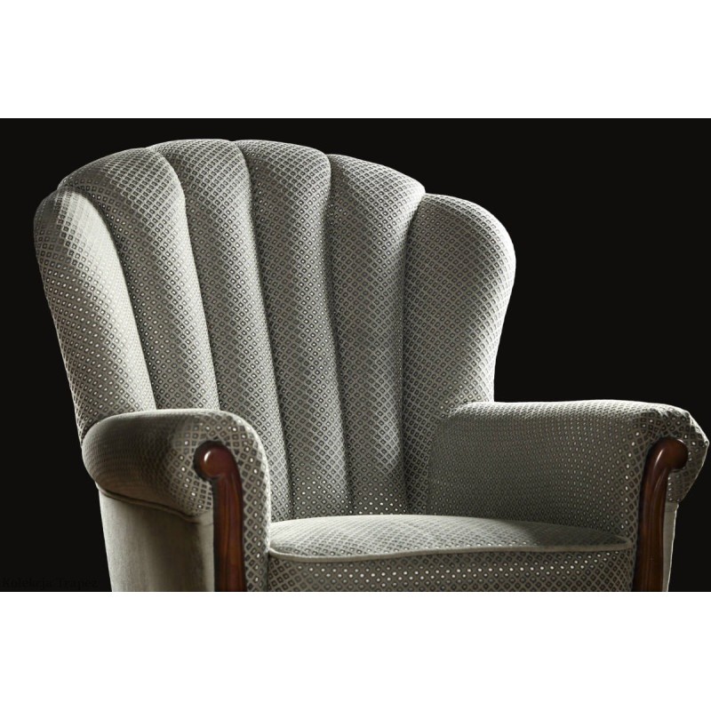 Pikowane oparcie fotela Trapez