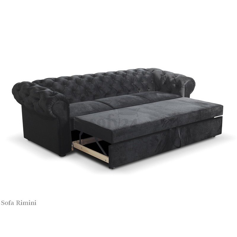 Sofa chesterfield z delfinem - praktyczna sofa Rimini
