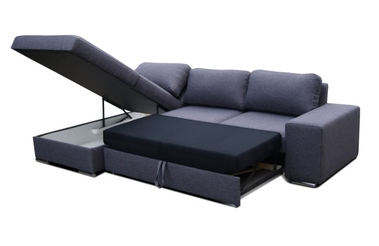 Sofa rozkładana narożna z pojemnikiem Akra