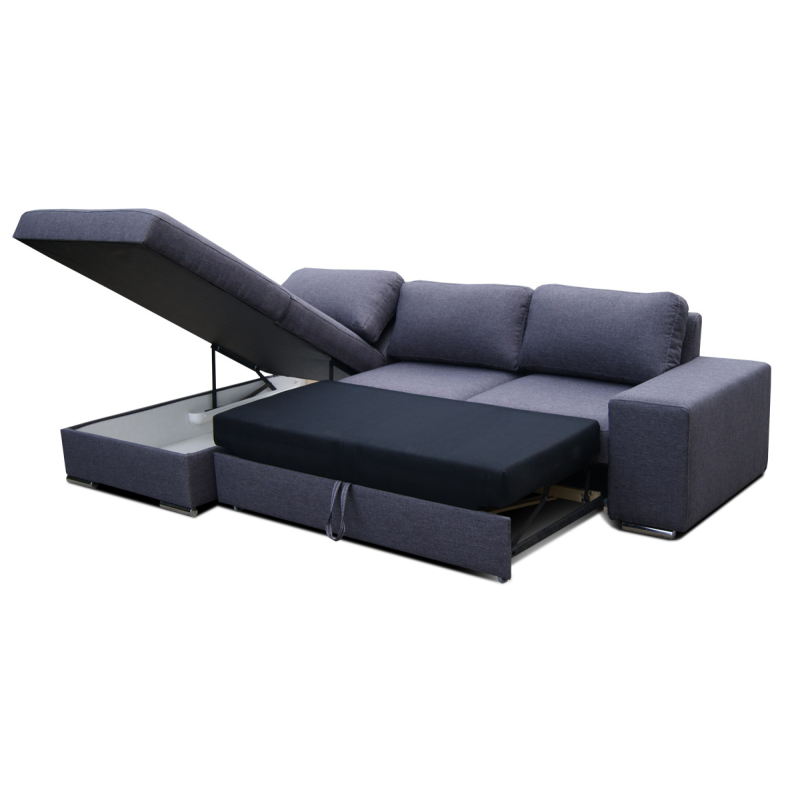 Sofa rozkładana narożna z pojemnikiem Akra