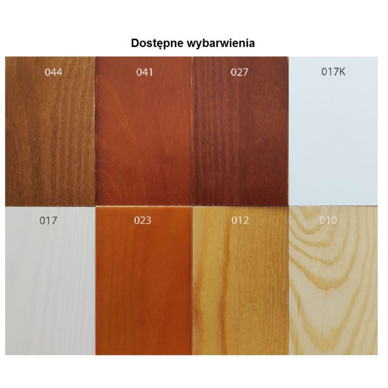 Dostępne wybarwienia 