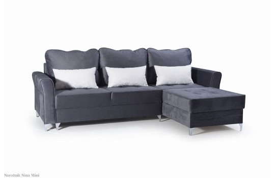 Narożnik Nina Mini w ciemnej tkaninie