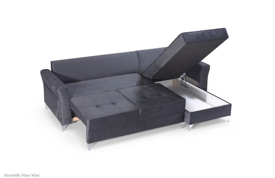 Narożnik Nina Mini po rozłożeniu funkcji spania