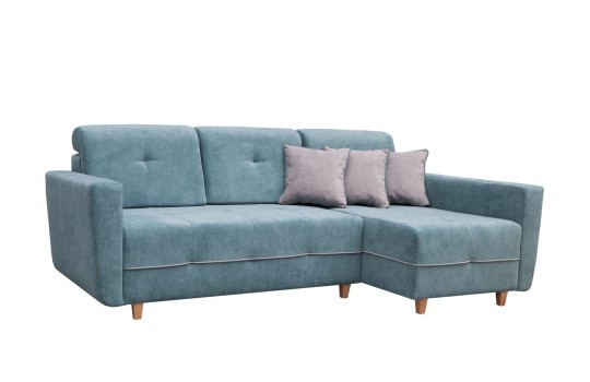 Niebieskie narożnik Haris 238 x 146 cm 