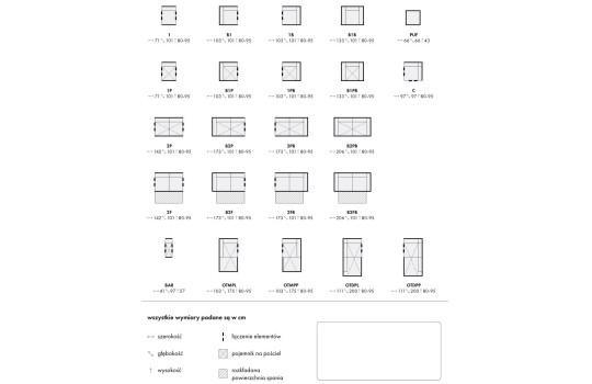 Dostępne moduły do wyboru
