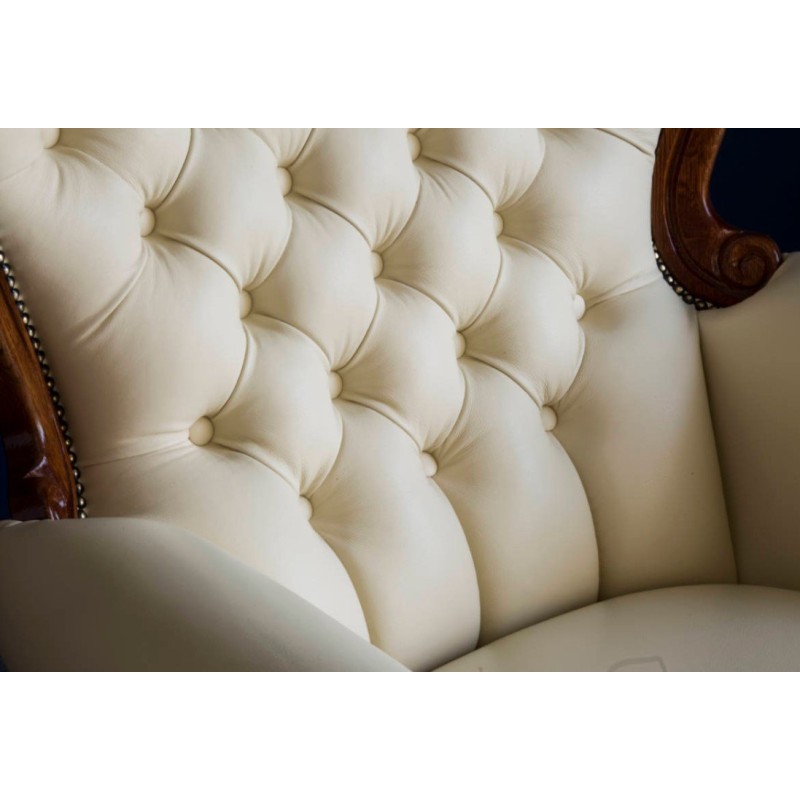 Pikowane oparcie fotela Sani