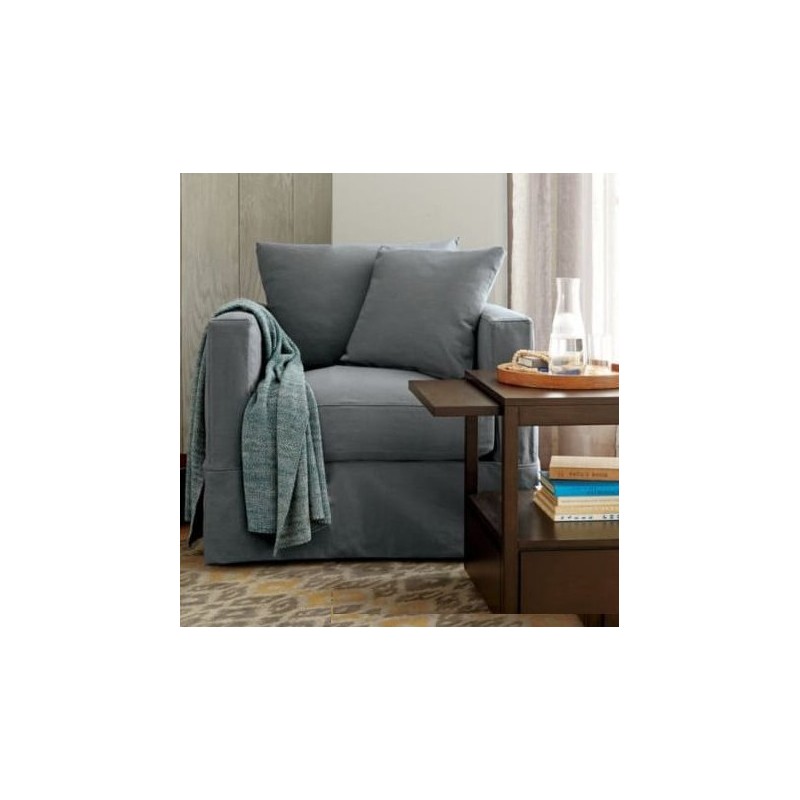 Fotel w popielatej tkaninie - Vesper