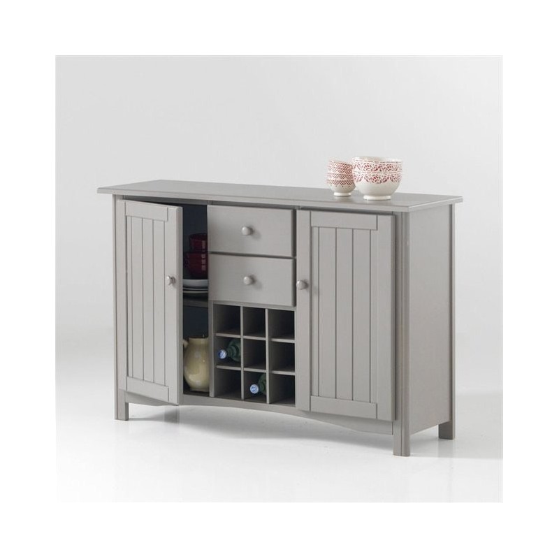 Szara komoda drewniana Lozana 2S 2D