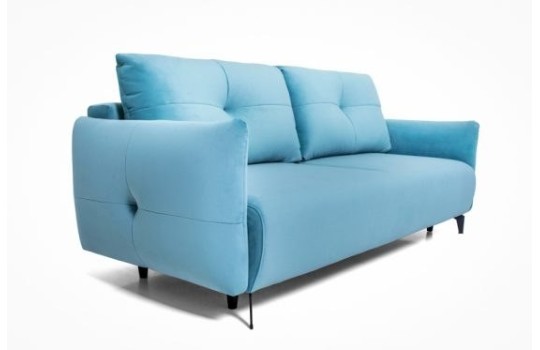 Niebieska skandynawska sofa Cetra 220 cm