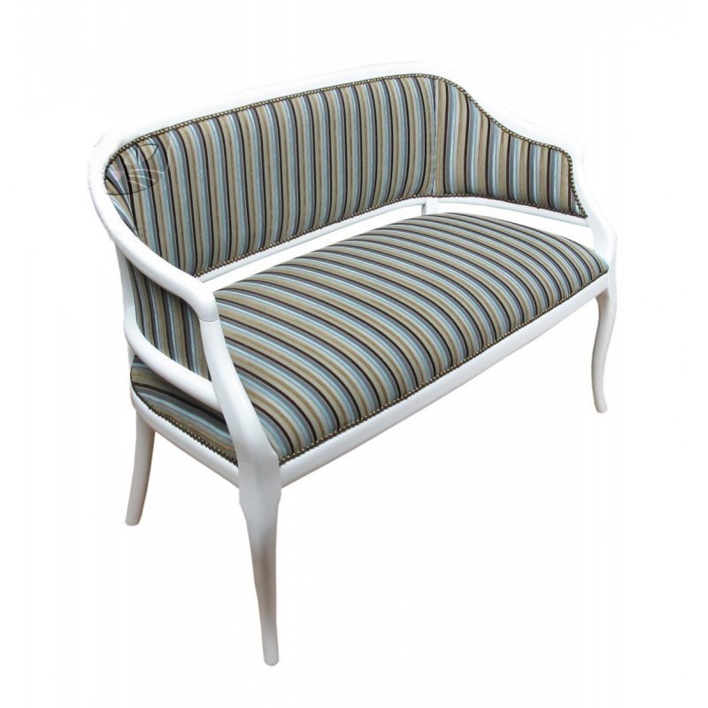 Mono sofa w tkaninie w pasy