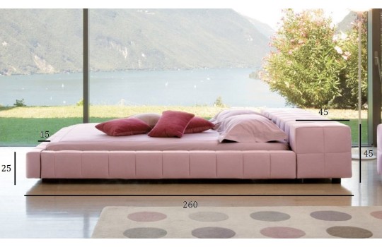 Niskie łóżko tapicerowane Eliza