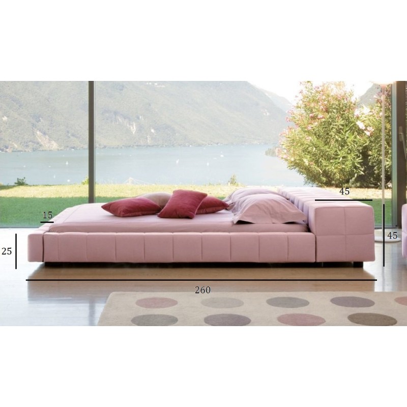 Niskie łóżko tapicerowane Eliza