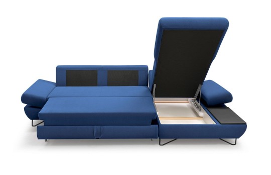 Narożnik z dużym pojemnikiem na pościel 