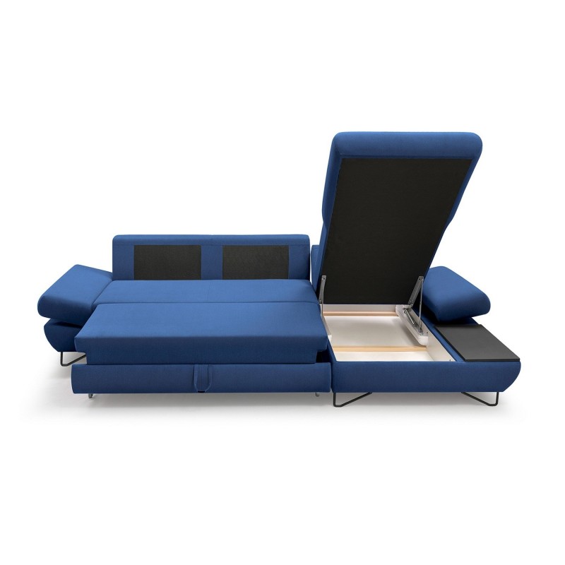 Narożnik z dużym pojemnikiem na pościel 