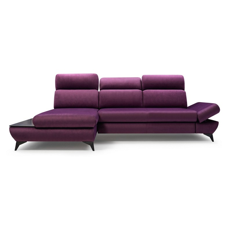 sofa narożna o obłych kształach