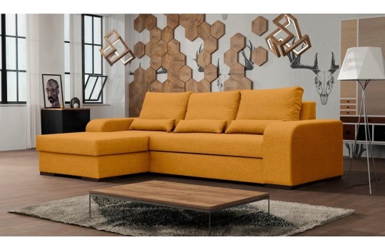 Żółty narożnik do salonu genf 285 x 165 cm