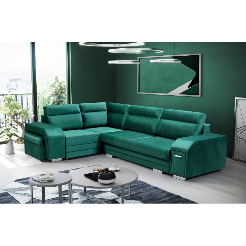 Zielony narożnik Edward 305 x 205 cm 