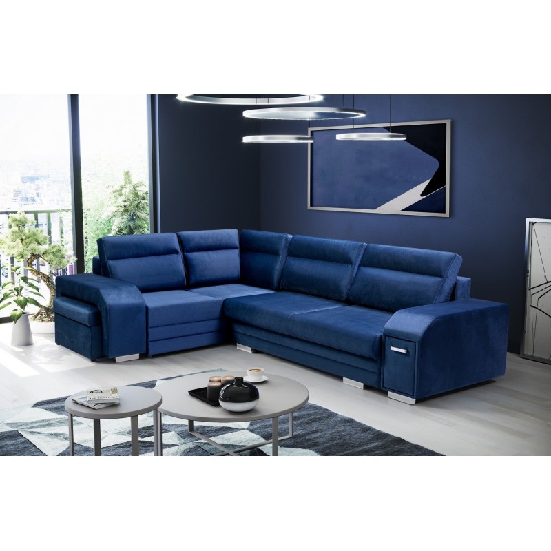 Niebieski narożnik Edward 305 x 205 cm 