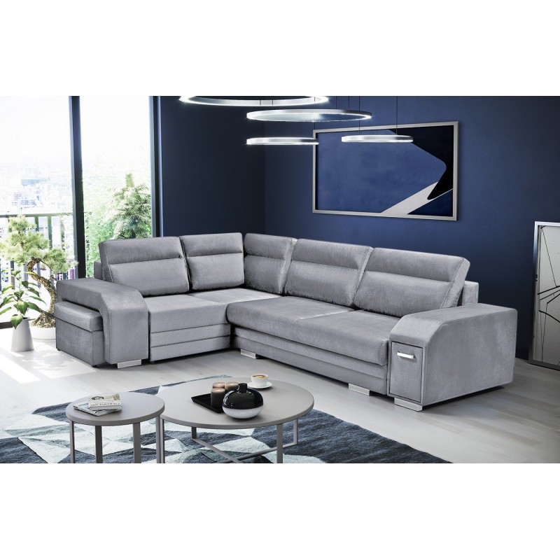 Szary narożnik Edward 305 x 205 cm 